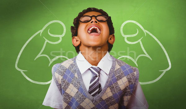 Composite image of cute pupil dressed up as teacher Stock photo © wavebreak_media