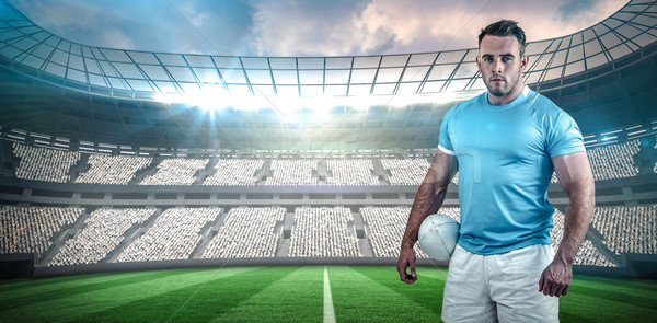 Composite image of rugby player looking at camera Stock photo © wavebreak_media