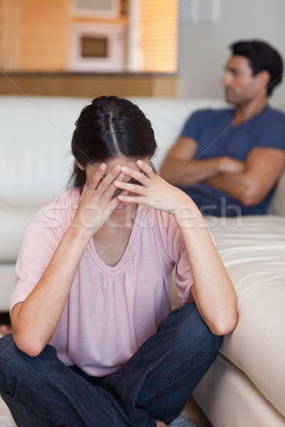 Portrait of a couple mad at each other in their living room Stock photo © wavebreak_media