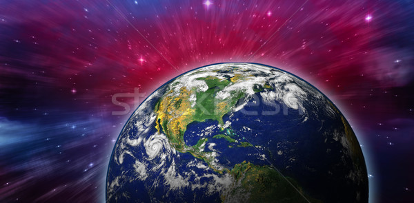 Immagine pianeta terra spazio esterno mappa stelle Foto d'archivio © wavebreak_media