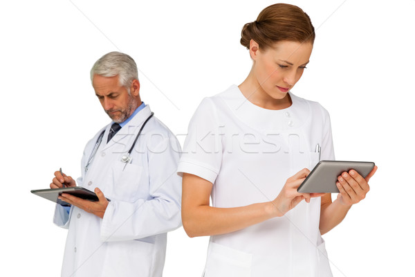 Zdjęcia stock: Mężczyzna · kobiet · lekarzy · cyfrowe · kobieta · pielęgniarki