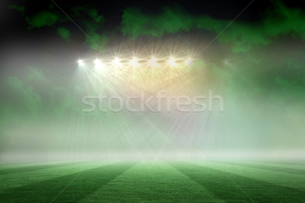 Football pitch under green sky Stock photo © wavebreak_media