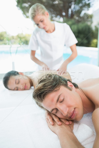 Couple massage santé ferme vue de côté Photo stock © wavebreak_media