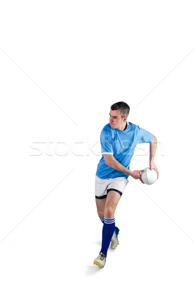 Rugby player doing a side pass Stock photo © wavebreak_media