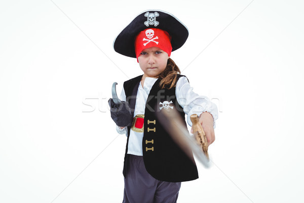 Masked girl pretending to be pirate Stock photo © wavebreak_media