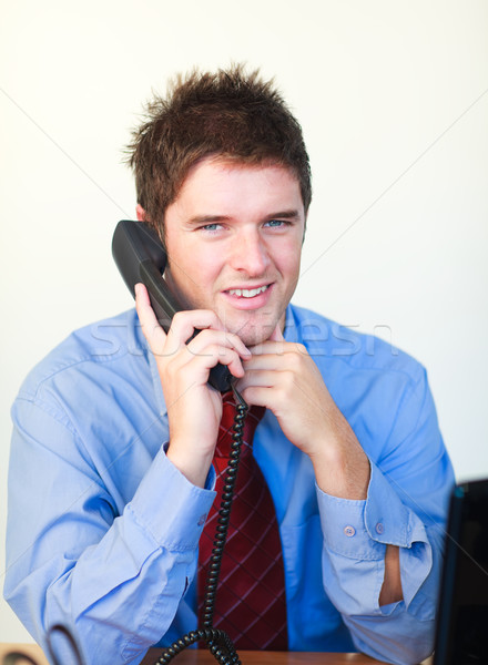 Handsome businessperson  talking on the phone  Stock photo © wavebreak_media