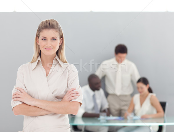 Weiblichen Manager Arme gefaltet Büro Stock foto © wavebreak_media