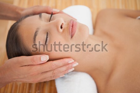 Gyönyörű nő masszázs arc fürdő centrum Stock fotó © wavebreak_media