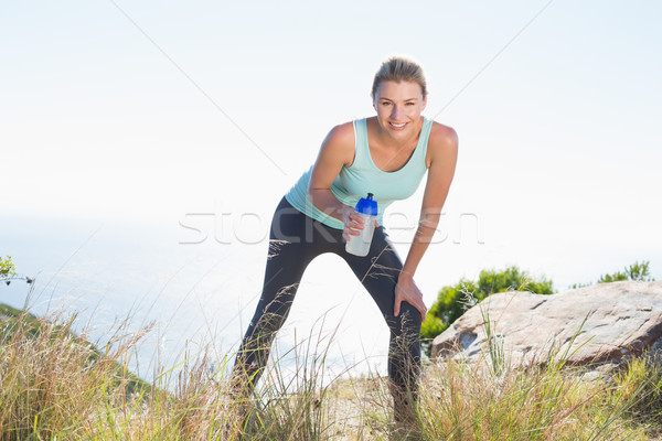 Foto stock: Caber · quebrar · sorridente · câmera