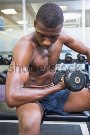 Torse nu musculaire homme jeunes [[stock_photo]] © wavebreak_media