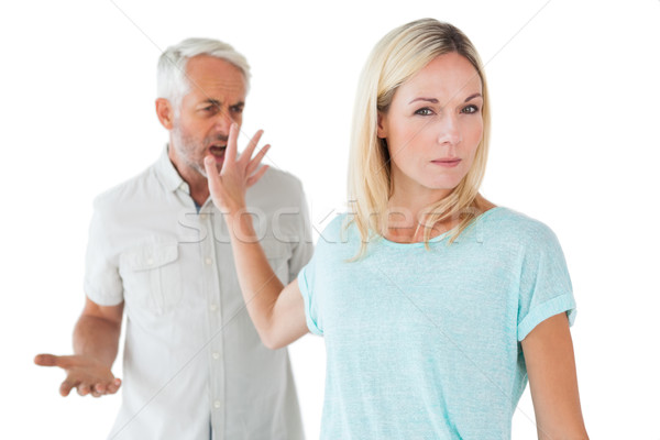 Woman not listening to her angry partner Stock photo © wavebreak_media