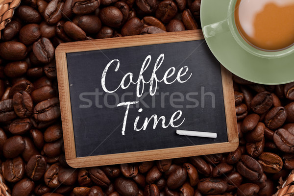 Composite image of green cup of coffee Stock photo © wavebreak_media