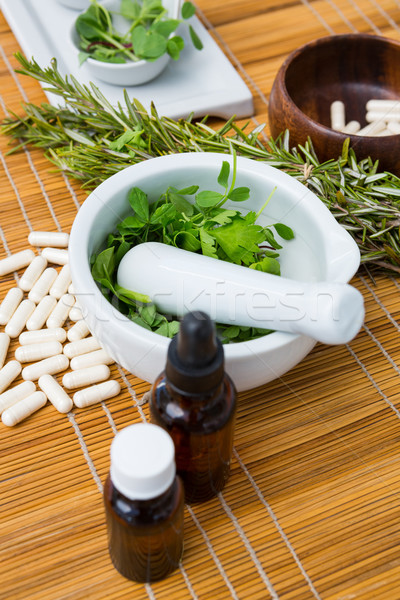 Természetes termékek aromaterápia természet üveg tabletta Stock fotó © wavebreak_media