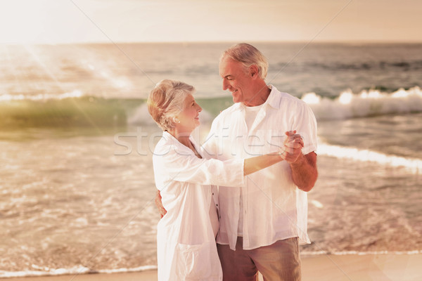 Image lumière poutre âgées couple Photo stock © wavebreak_media