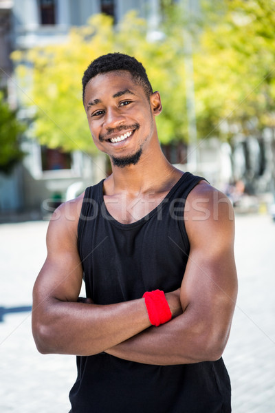 Portre yakışıklı atlet mutlu sağlık Stok fotoğraf © wavebreak_media