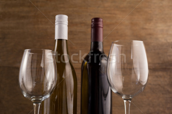 Close up bottles with wineglasses Stock photo © wavebreak_media