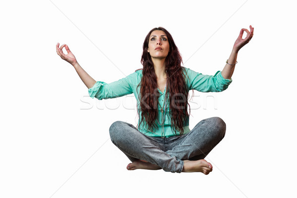 Full length of beautiful woman levitating  Stock photo © wavebreak_media