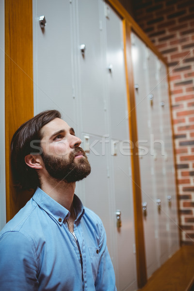 Hipster Studenten Gefühl traurig Flur Universität Stock foto © wavebreak_media