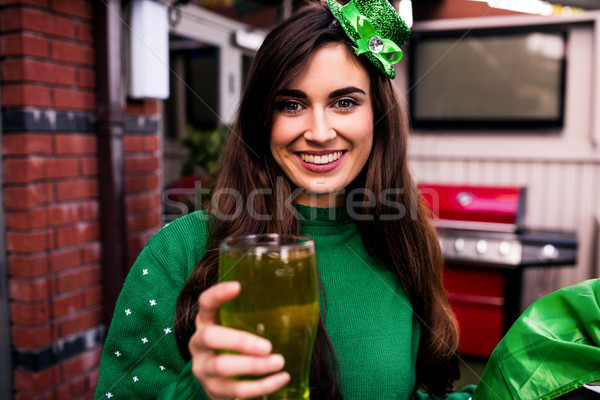 女性 緑 パイント 聖パトリックの日 幸せ ストックフォト © wavebreak_media