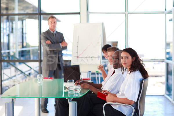Senior businessman in a presentation looking at the camera Stock photo © wavebreak_media