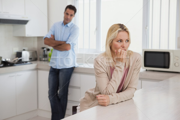Couple not talking after an argument in kitchen Stock photo © wavebreak_media
