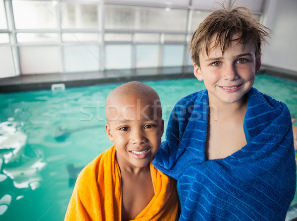 Little boys smiling by the pool Stock photo © wavebreak_media