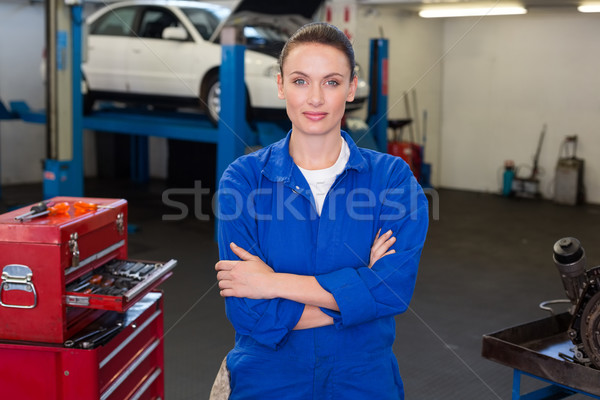 Mechanic smiling at the camera Stock photo © wavebreak_media
