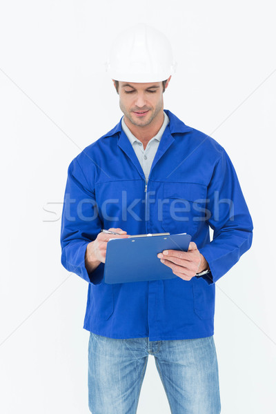 Gut aussehend Supervisor schriftlich stellt fest stehen weiß Stock foto © wavebreak_media