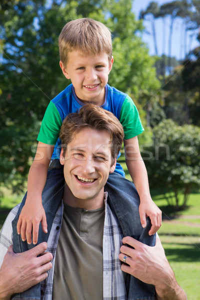 Father and son having fun in the park Stock photo © wavebreak_media