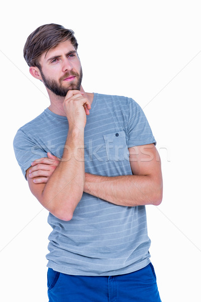 Handsome man thinking with finger on chin  Stock photo © wavebreak_media