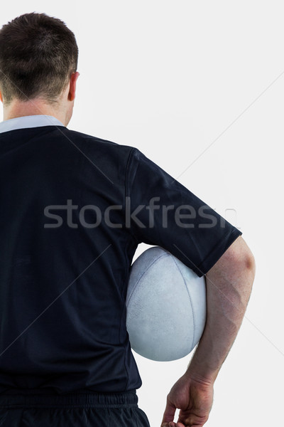 Rögbi játékos tart rögbilabda hátulnézet sport Stock fotó © wavebreak_media
