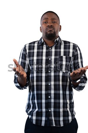 Man gesturing against white background Stock photo © wavebreak_media