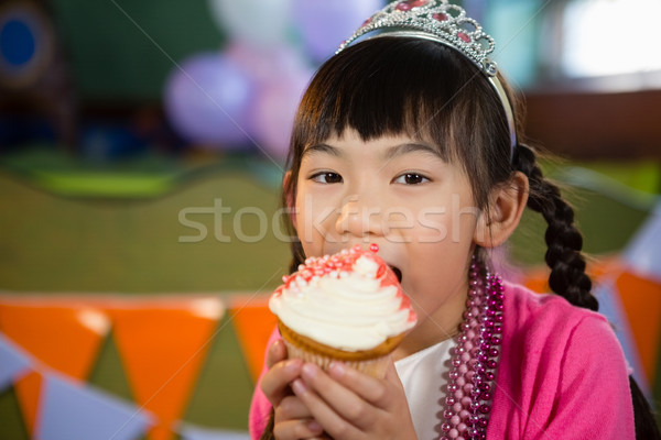 Meisje verjaardagsfeest home portret liefde Stockfoto © wavebreak_media