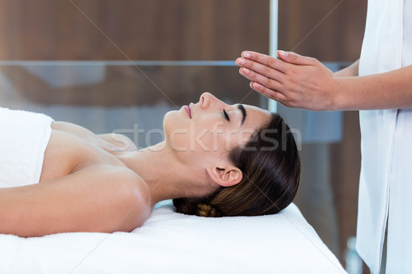 Foto stock: Mujer · masaje · masajista · spa · manos · cara