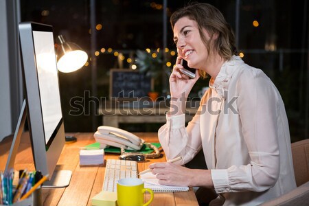 Mujer de negocios de trabajo ordenador escritorio retrato oficina Foto stock © wavebreak_media