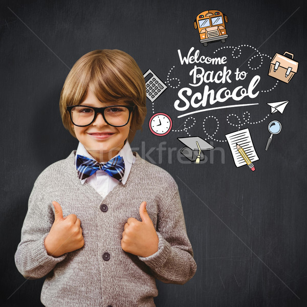 Composite image of cute pupil dressed up as teacher Stock photo © wavebreak_media