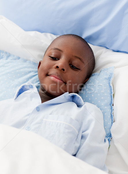 Little boy sick in bed Stock photo © wavebreak_media