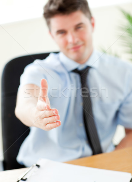 Zakenman hand kantoor business bouw Stockfoto © wavebreak_media