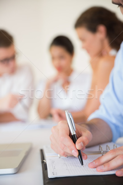 Zakenman schrijven dagboek afbeelding kantoor Stockfoto © wavebreak_media