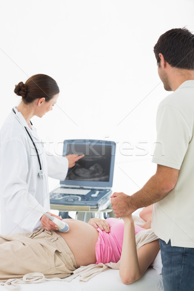 Foto stock: Médico · ultrasonido · Screen · Pareja · femenino