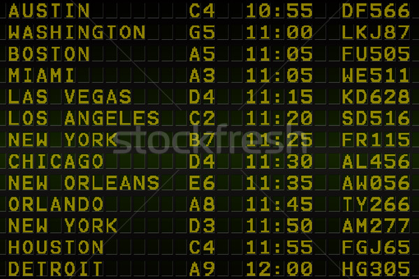 Black airport departures board for america Stock photo © wavebreak_media