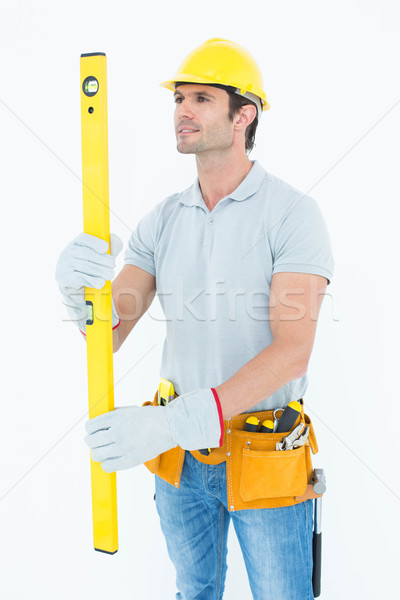 Carpenter using spirit level Stock photo © wavebreak_media