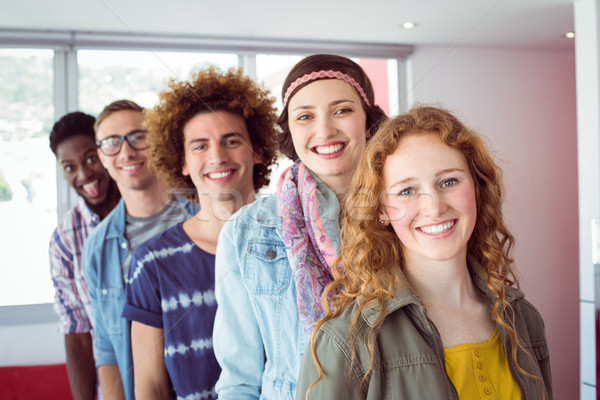 Fashion students smiling in a single line Stock photo © wavebreak_media