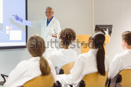 Ciência professor palestra classe universidade computador Foto stock © wavebreak_media