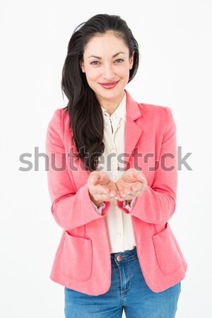 Elegante morena mãos branco mulher Foto stock © wavebreak_media