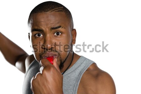 портрет мужчины инструктор свистеть Сток-фото © wavebreak_media