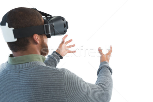 Male executive using virtual reality headset Stock photo © wavebreak_media