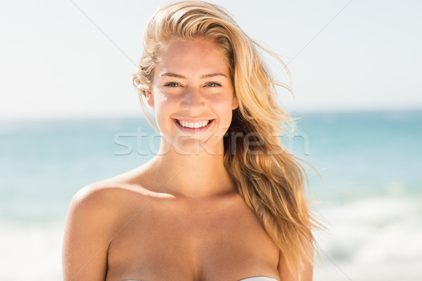 Zdjęcia stock: Portret · uśmiechnięty · plaży · szczęśliwy · morza