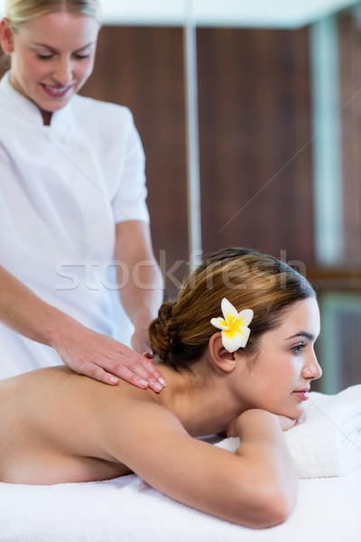 Femme Retour massage spa heureux hôtel [[stock_photo]] © wavebreak_media