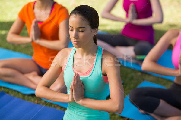 Woman practicing yoga Stock photo © wavebreak_media